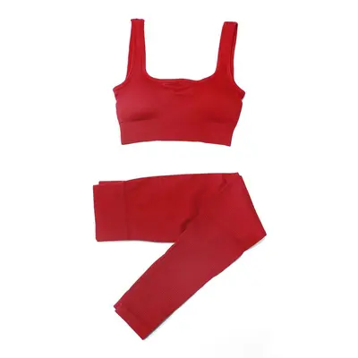 Seamless Yoga Set Open-Back Strappy Women's Suit - 9