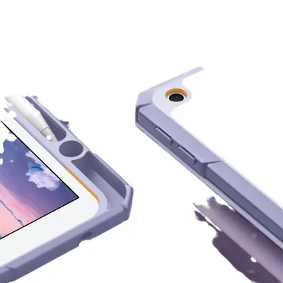 Schutzhülle für iPad 11, 10,2 Zoll, mit Stifthalter, bemalte Lederhülle aus Acryl