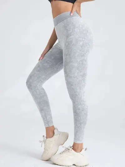 Yüksek Belli Yoga Pantolonu, V Bel Fitilli, Karın Sıkılaştırıcı - 9