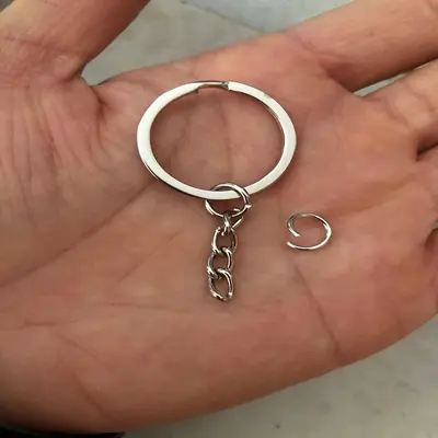 DIY Jewelry Keychain with Extension Chain, Single Open Ring - 8