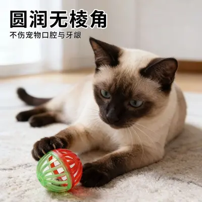 Katzenspielball mit hohlem Glöckchen zur Selbstbeschäftigung