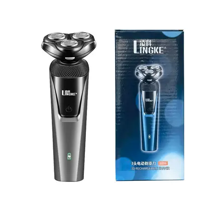 Lingke 8806 üç bıçaklı üçü bir arada tıraş makinesi seti erkek elektrikli sakal tıraş makinesi yıkanabilir USB şarj edilebilir - 8
