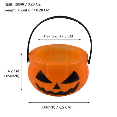 Halloween Pumpkin Decorative Jar, Small Hanging Ornament - 12