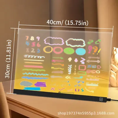 Acrylic Children's DIY Glow Drawing Board - 8