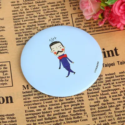 Small Round Pocket Mirror, Mini Portable Makeup Mirror, Gift Size