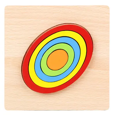 Ahşap geometri puzzle oyuncak, erken eğitim el tutuş panosu - 8