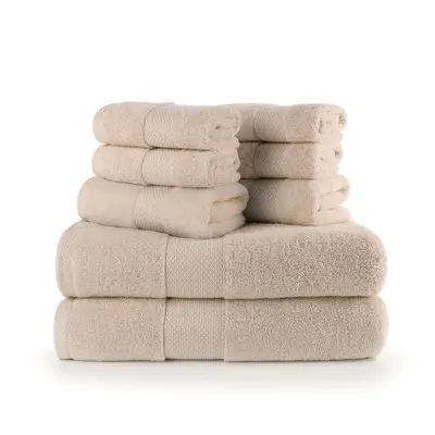 Handtuch- und Badetuch-Set, nicht fusselnd, mit Logo-Anpassung möglich, Hotelbadetücher, Gästehausbadetücher, Beautysalon-Badetücher, Vakuum-Versand mit Etiketten