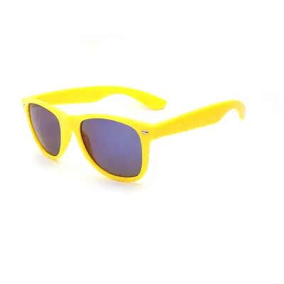 Monochrome Stud Sunglasses with Printed Logo, Blue Mirror Lens - 11
