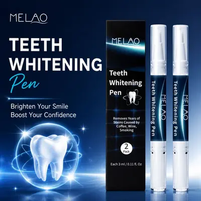 Teeth whitening pen with stain removal gel