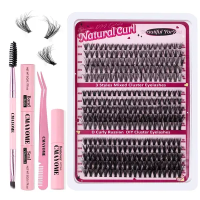 D-Curl Natürliches Wimpernverlängerungs-Set Einzelcluster - 11