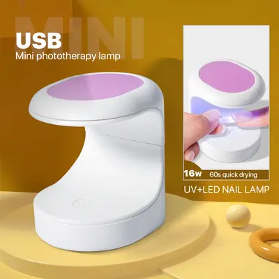 Mini tek parmak taşınabilir tırnak fototerapi makinesi tırnak salonu oje jel giyilebilir tırnak kürleme jeli çabuk kuruyan pişirme lambası