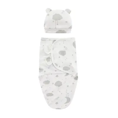 Newborn Swaddle Blanket with Hat Baby Sleeping Bag - 8