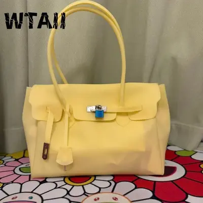 Transparent Jelly Tote Bag, Large Capacity, Women's Underarm Bag - 9