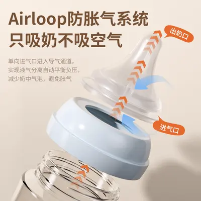 Wide-Neck Glass Baby Bottle for Newborns, Anti-Colic, Breast-Like Nipple