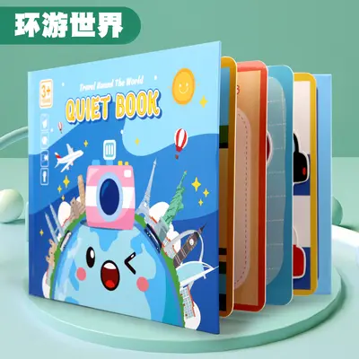 Çocuklar için erken öğrenme sessiz kitap, yapıştırmalı çıkartma kitabı - 10