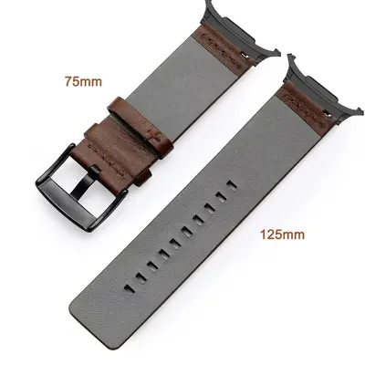Samsung Galaxy Watch Ultra 47mm Leather Watch Strap with Metal Connector