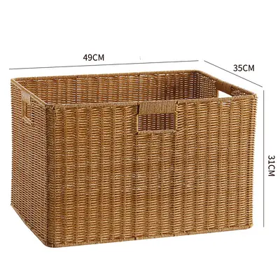 Taklit rattan dokuma saklama kutusu, elbise ve yorgan için - 7