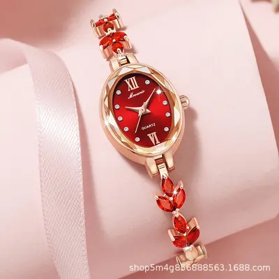 Vintage women's watch model 1408 maple leaf bracelet - 2