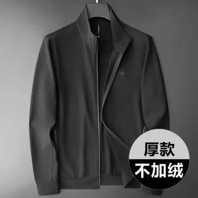 Herren-Kapuzenpullover, Baumwolljacke mit Fleece-Futter, Baseballjacke, Herbst - 10