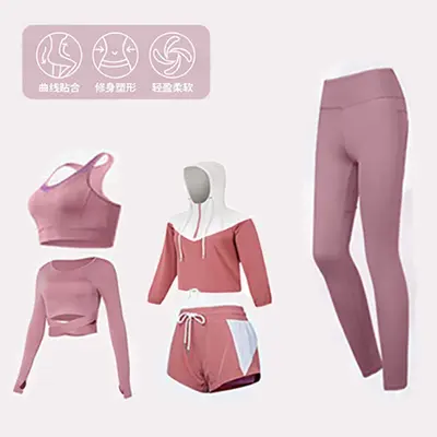 Damen-Sportset, sechsteilig, schweißtreibend - 4
