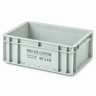 Verstärkte Kunststoff-EU-Logistikbox mit Deckel - 9