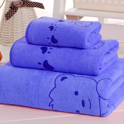 Baskılı banyo havlusu seti, 3 parça, yetişkin unisex - 8