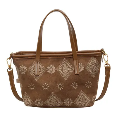 Bohem Etnik Nakışlı Tote Çanta, Sonbahar-Kış Retro Model - 8