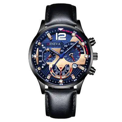 Men's quartz watch six-hand calendar luminous - 5