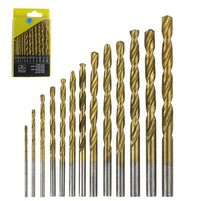 HSS Twist Drill Bit Set 1.5-6.5 mm, Titanium Coated - 7
