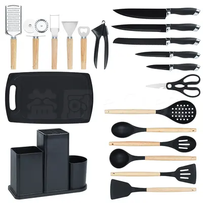 20-Piece Kitchen Knife Set with Silicone Tools - 6