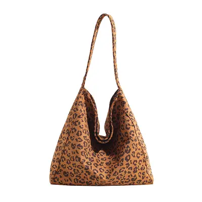 Large Capacity Suede-Look Tote Bag Women's Retro Single Shoulder Bag - 6