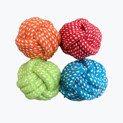 Handmade Woven Cotton Rope Durable Dog Chew Toy - 9
