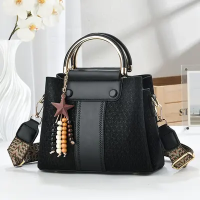 Women's Light Luxury Shoulder Bag, Korean Style Commuter - 11
