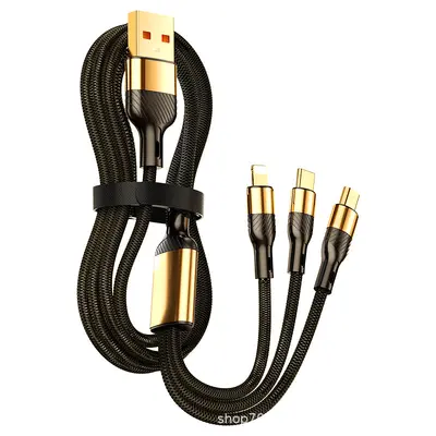 Super-Schnelllade-Datenkabel 3-in-1 Universalprotokoll für Apple 17 Huawei 1-auf-3 Ladekabel Tablet Universal - 6