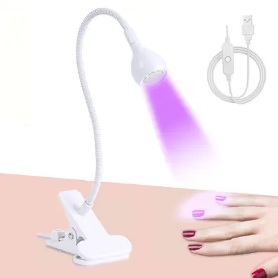 Gooseneck Nagel-UV-Lampe Lila Licht Fototerapie Nagel-Lampe Schnelltrocknend Nicht vergilbend LED Nagel-Härtungslampe