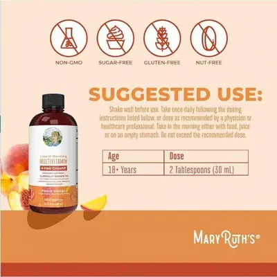Saç Vitamini Oral Sıvı Şeftali ve Mango Aromalı - 3