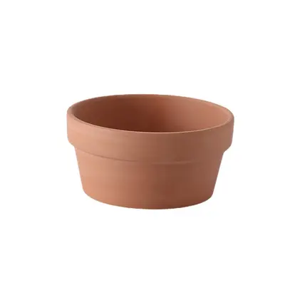 Red Clay Ceramic Flowerpot for Succulents, Water-Permeable - 6