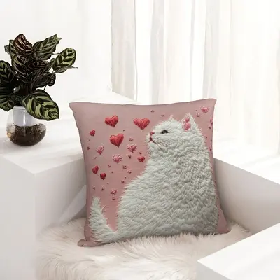 TEMU meistverkaufte Katzenkissenbezug, zum Spielen mit dem Mobiltelefon, niedlicher Katzenschlafzimmer Zuhause Sofa dekorativer Dekokissenbezug Großhandel - 13