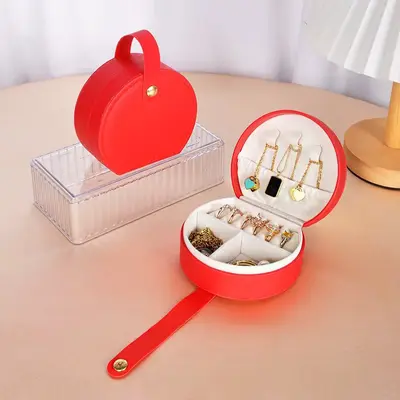 Halbkreis tragbare Schmuckschatulle Aufbewahrungsbox Prinzessin Handtasche Mini Ohrringe Halsketten Ringbox grenzüberschreitender Spotverkauf - 12