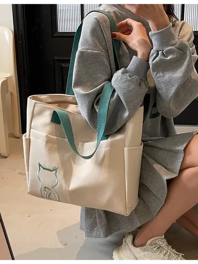2025 neue großvolumige Handtasche für Pendler, elegante und vielseitige Tote-Tasche, hochwertige literarische und künstlerische Business-Umhängetasche