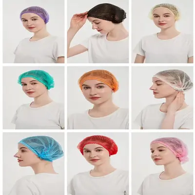 Disposable Non-Woven Hat Cover, Dust-Proof Chef Hat, Hair Net
