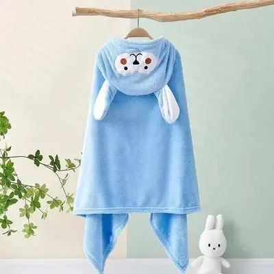 Baby and Kids Hooded Bath Towel for Boys, Autumn and Winter, Class A