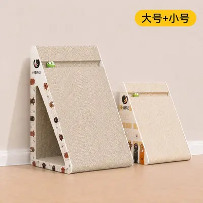 Cat scratch board, white cardboard, extra-large, corrugated - 9
