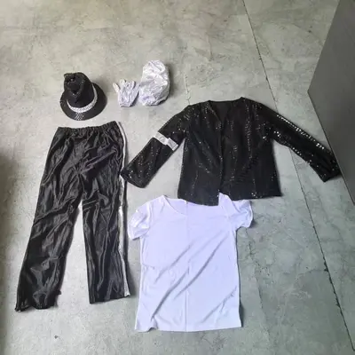 Jackson Kinder-Showkostüm Pailletten-Set Tanz-Auftrittskostüm Cosplay-Bühnenkostüm Jungen Trendy