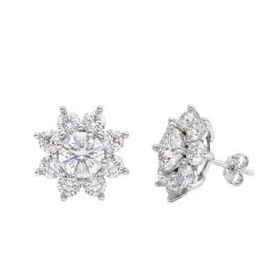 S925 Silver Moissanite Stud Earrings, Minimalist Korean-Style INS Design