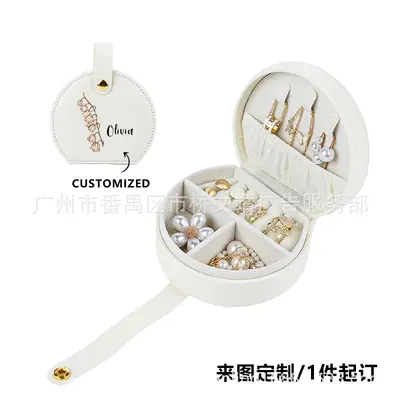 Sınır ötesi taşınabilir mücevher kutusu diy el çantası seyahat mücevher saklama kutusu yüzük kolye küpe saklama kutusu