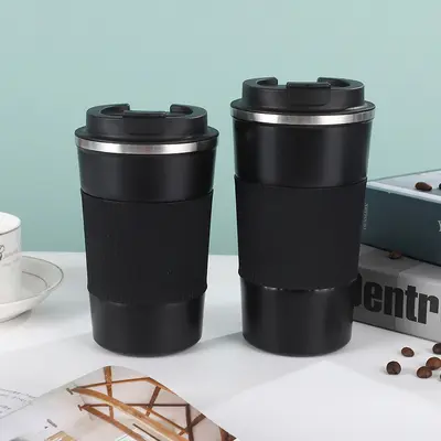 Cross-border third-generation 380ml coffee cup double-layer vacuum 304 stainless steel thermos mug office personalized mug wholesale