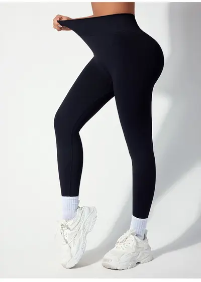 Women's Lycra Yoga Pants, High Stretch, High Waist, Tummy Control Long Leggings - 9
