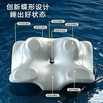 新品跨境亚马逊牛角蝶形枕护颈枕记忆棉慢回弹记忆枕颈椎枕头枕芯 - 2