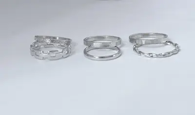 Chain Starry Sky Ring Set, 6-Piece - 7